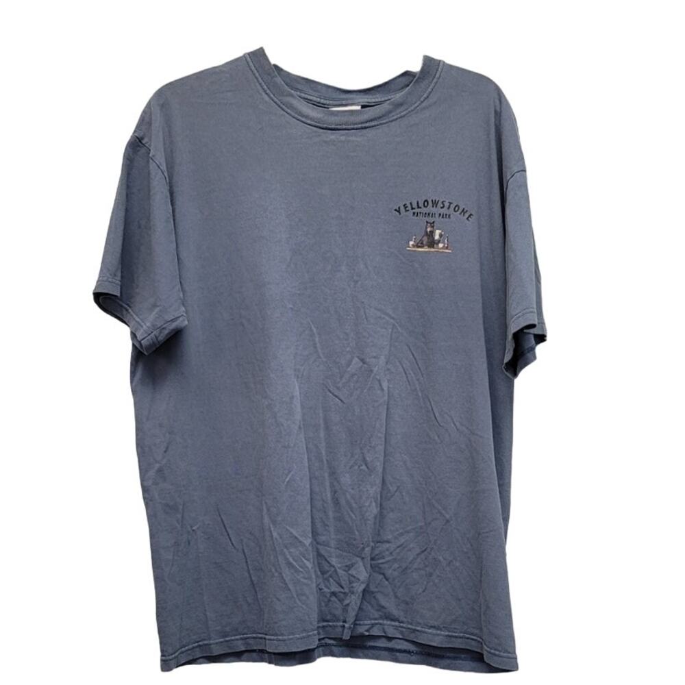 Yellowstone National Park Mens Large Beware Bear Droppings Short Sleeve T Shirt